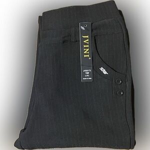 JVINI Black Pants with Rhinestone Detail